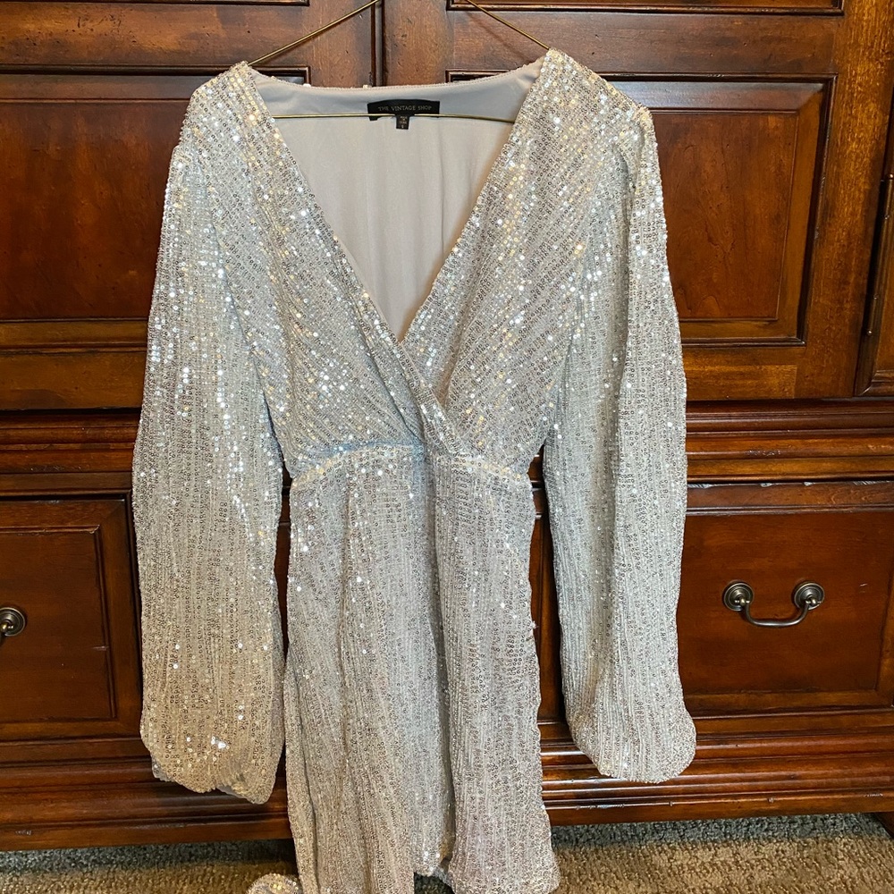 Silver sparkle dress